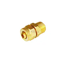 Brass P U Connector Assembly 3/8 Inch x 16 mm - Brass Tube Fittings - Master