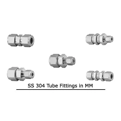 Stainless Steel Tube Fittings SS 304 x mm - SS 304 Compression Tube Fittings - Master