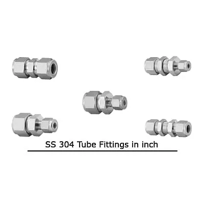 Stainless Steel Tube Fittings SS 304 x Inch - SS 304 Compression Tube Fittings - Master