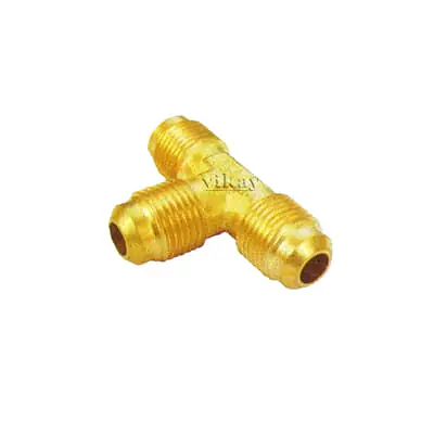 Brass Triple End Flare Tee 5/16 Inch - Brass Flare Fittings - Master