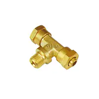 Brass P U Tee Assembly 10 mm x 1/4 Inch x 10 mm - Brass Tube Fittings - Master